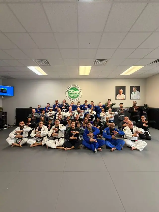 Martial arts students training